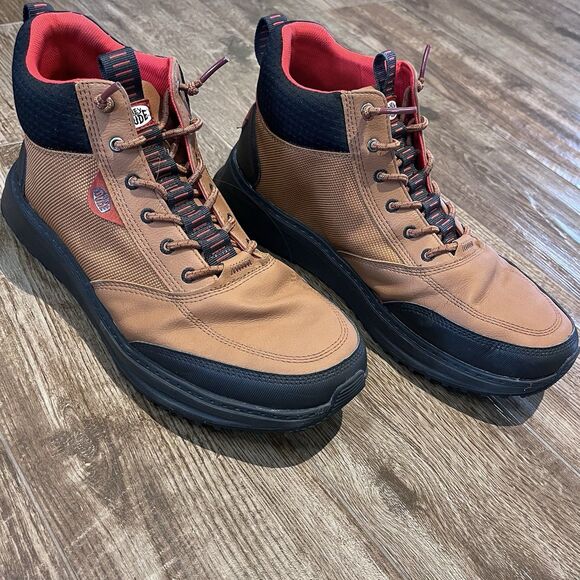 Hey Dude Tahoe Nylon Sneaker Boots Men’s 12 Tan Burgundy Hiking Shoes High Top main image 13